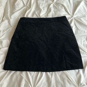 Women’s Black Velvet Mini Skirt